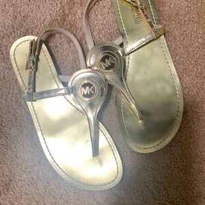Michael Kors gold sandals size 9